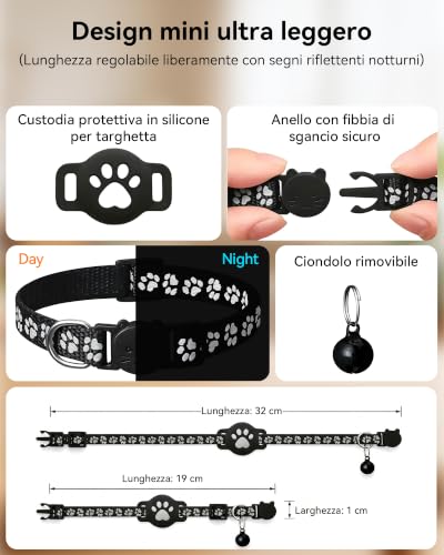 Detalle de Collare GPS CMINGKEJI per Cani e Gatti senza abbonamento — localizzazione in tempo reale e autonomia a lungo raggio