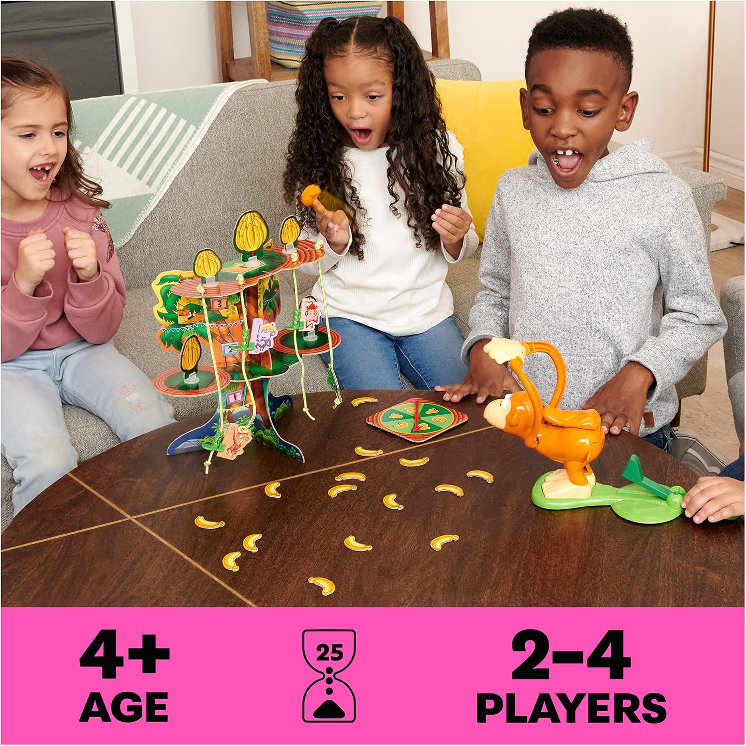 Detalle 2 de Spin Master Games Monkey See Monkey Poo family game with monkey flinger