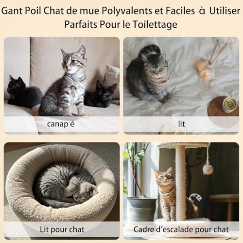 Detalle 2 de Gant Anti Poils Animaux Kunoli – 2 Pièces, double-face pour poils et saletés