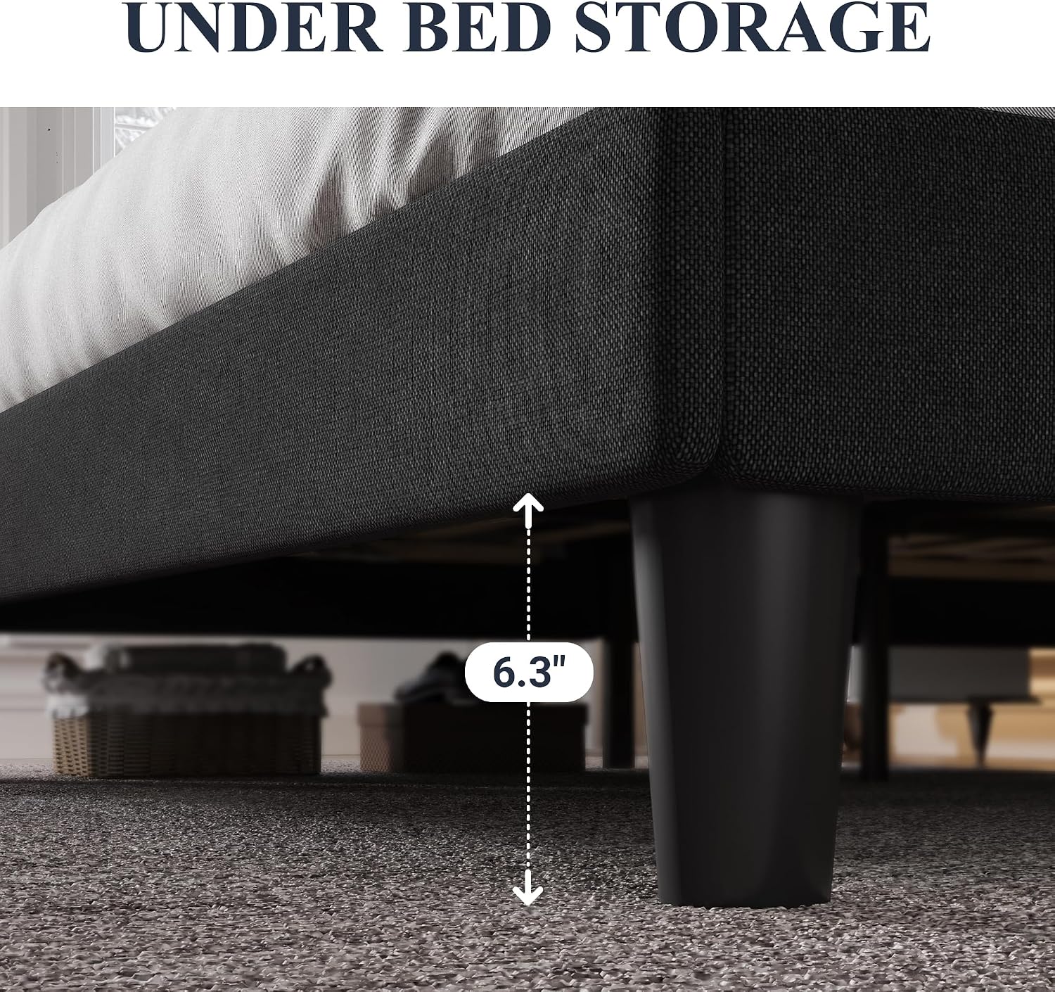 Detalle de Allewie Upholstered Bed Frame, Full Size