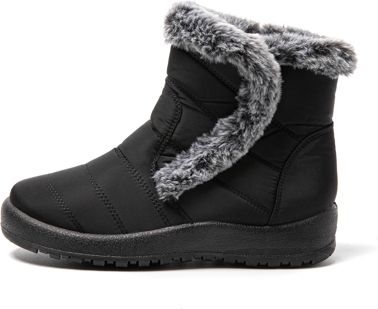 Detalle de JOMIX dameslaarzen met ritssluiting, zachte bontvoering en warme snowbootstijl