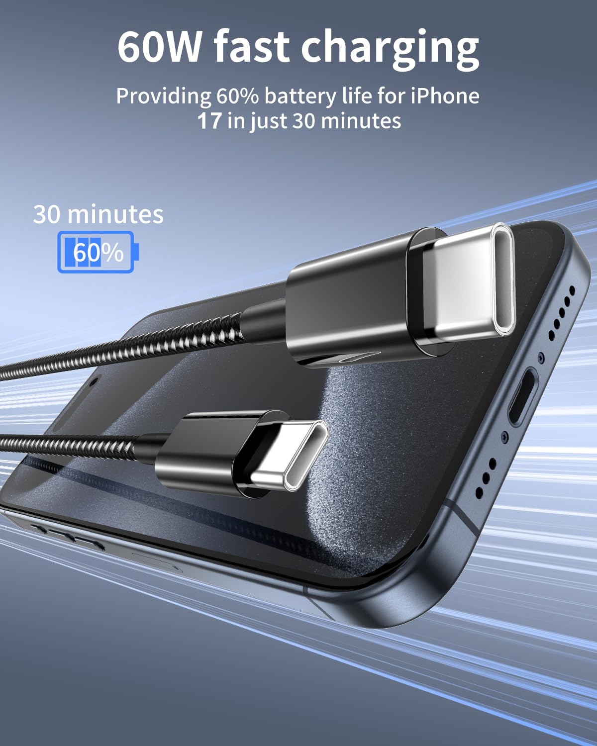 Detalle 2 de USB-C to USB-C Cable 60W