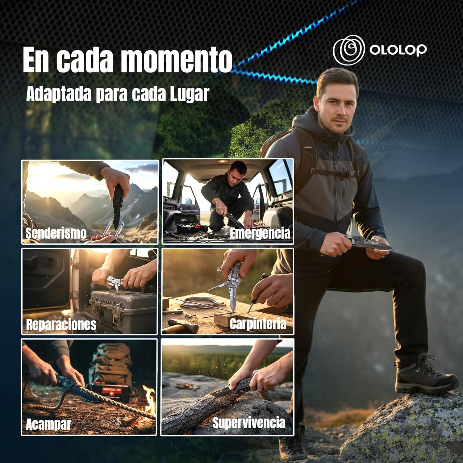 Detalle 2 de Ololop Navaja Multiusos 22 en 1