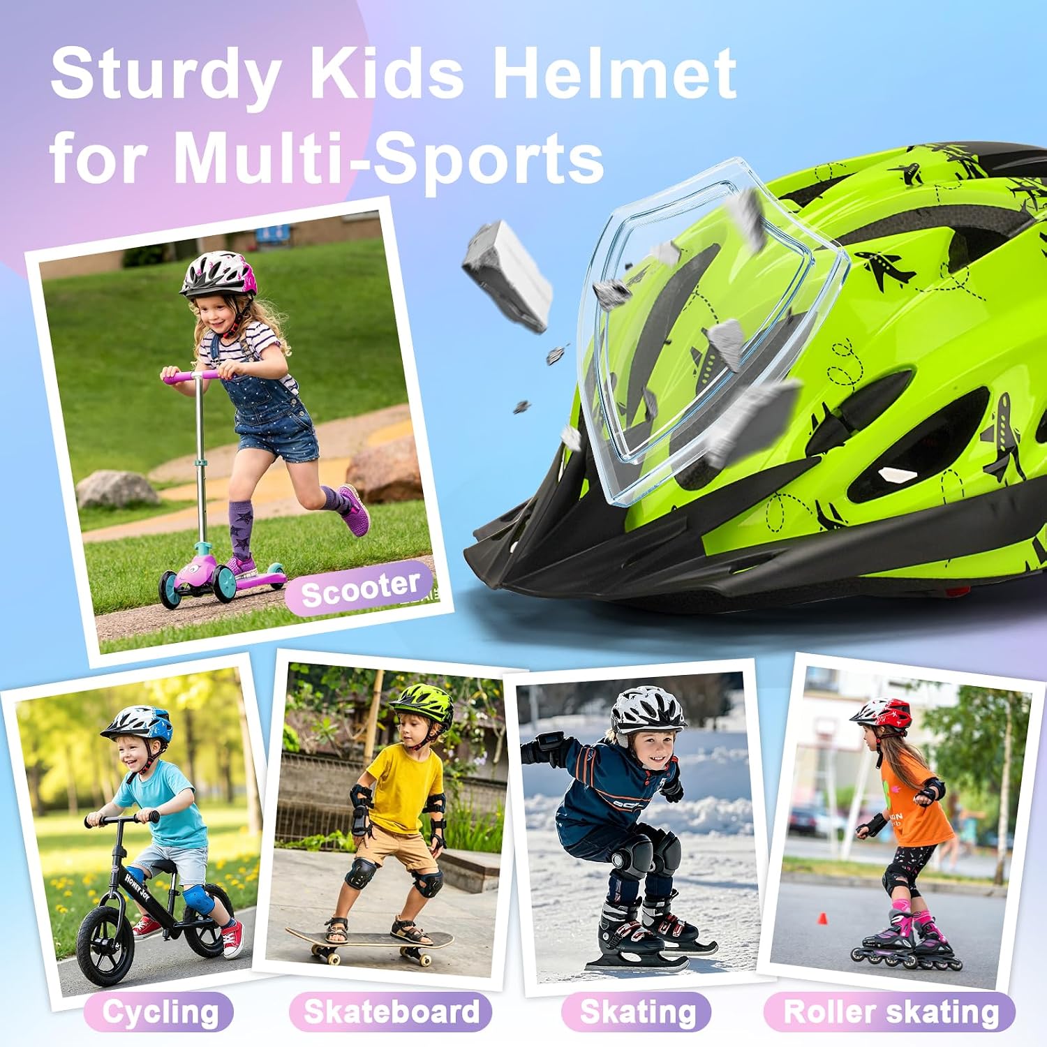 Thumbnail 6 de Kids Bike Helmet for Age 8-15: Lightweight Adjustable Multi-Sport Helmet (54-59cm)