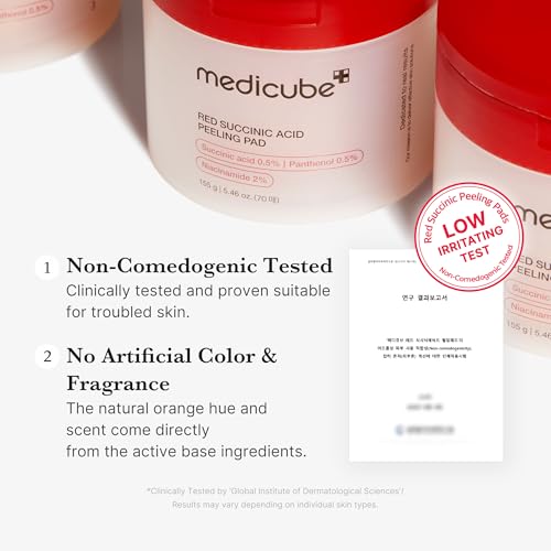 Detalle 2 de medicube Toner Pads Red Succinic Acid Panthenol Pad for Facial Peeling