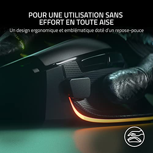 Detalle 1 de Razer Basilisk V3, souris gaming filaire avec 11 boutons et capteur Focus+ 26 000 DPI