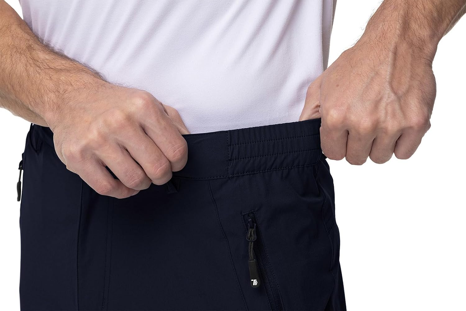 Detalle 2 de YSENTO Men's Cargo Hiking Pants with Stretch, Quick-Dry Fabric and 5 Zipper Pockets