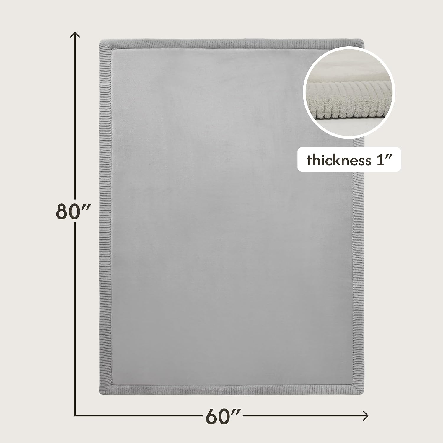 Thumbnail 1 de Hakuna Matte Wolkenweiche Spielmatte Baby 200x150x2,5 cm – Grau, rutschfestes Tatami-Feeling