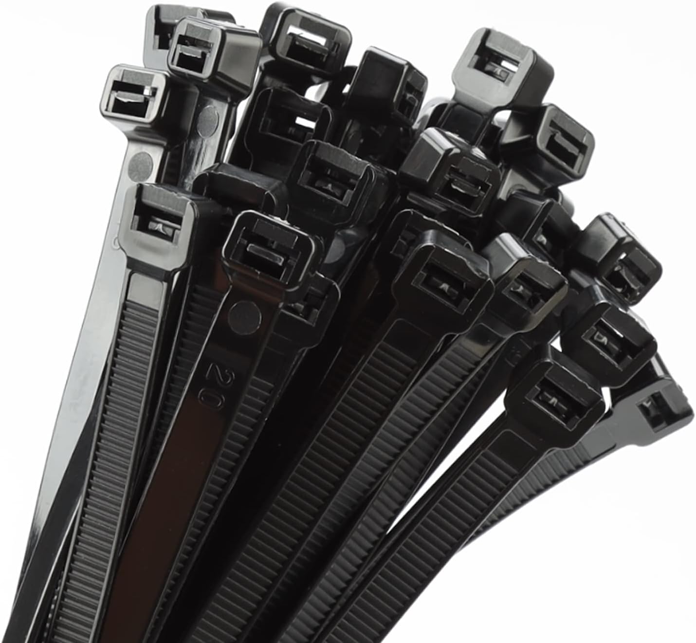 Detalle de Armpow 9*450 Black 18-Inch Heavy-Duty Zip Ties, 220-Pound Strength, 100-Pack