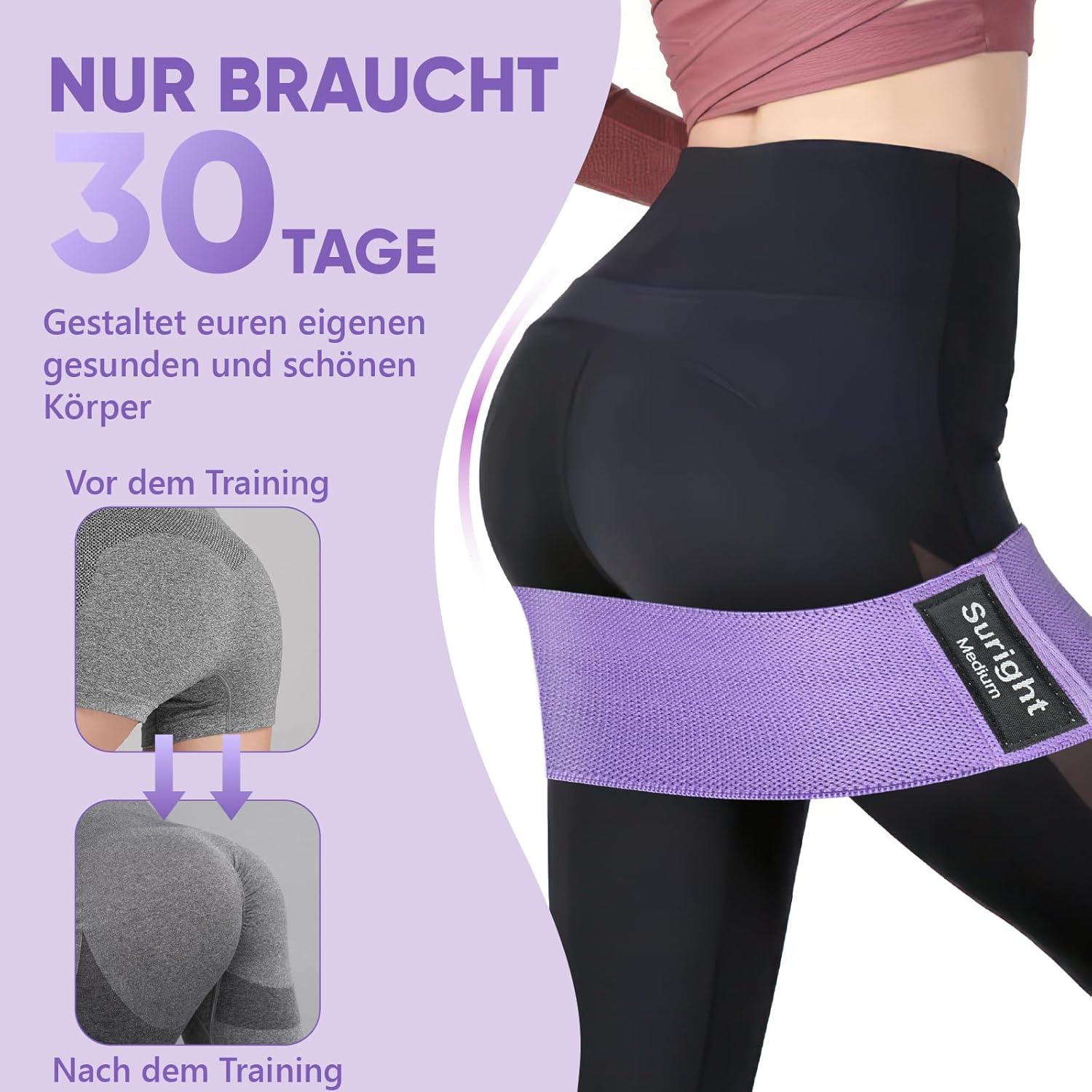 Thumbnail 6 de Suright Fitnessbänder Stricken 3er Set