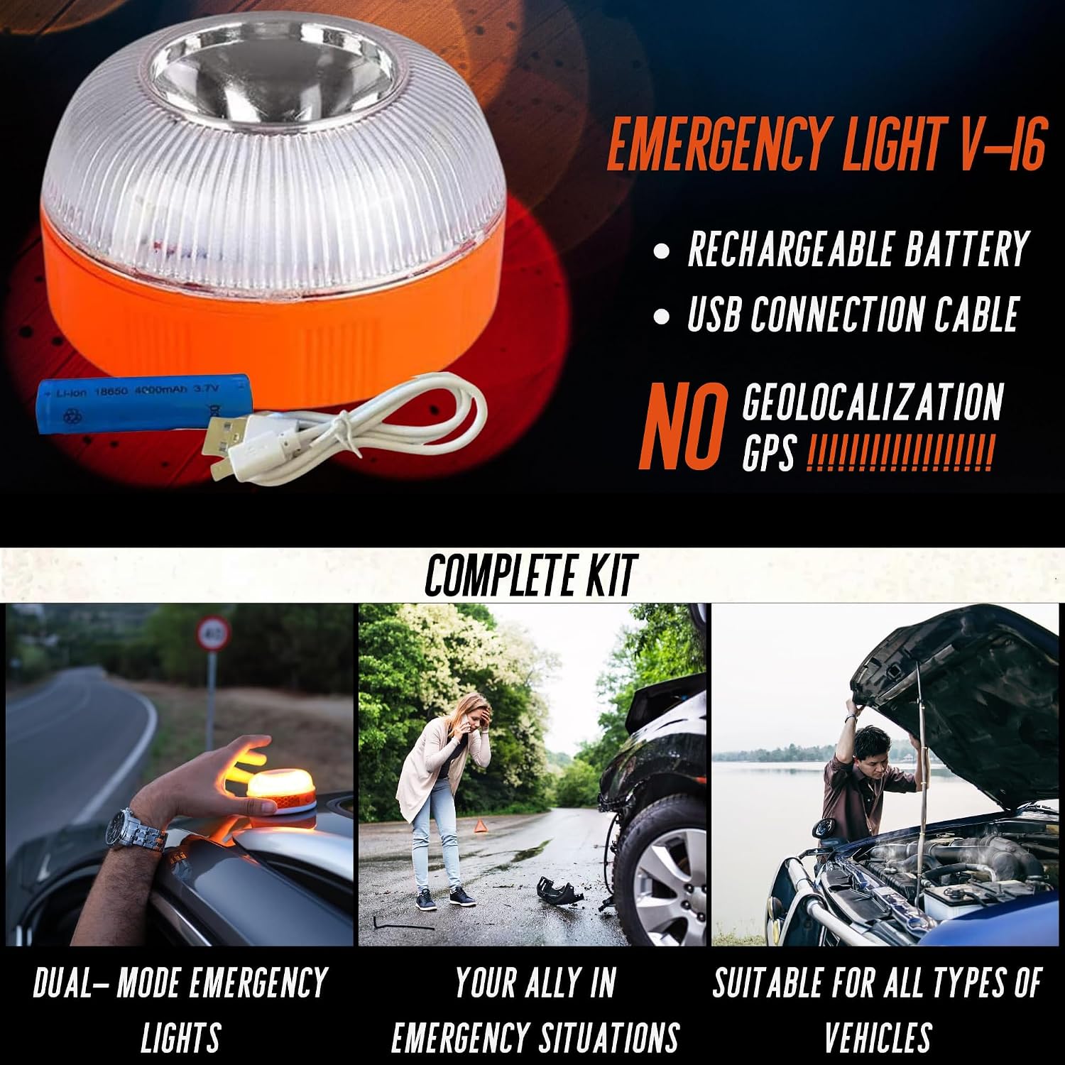 Thumbnail 1 de MAGIC SELECT V16-noodverlichting, set van 2 met led en oplaadbare batterij
