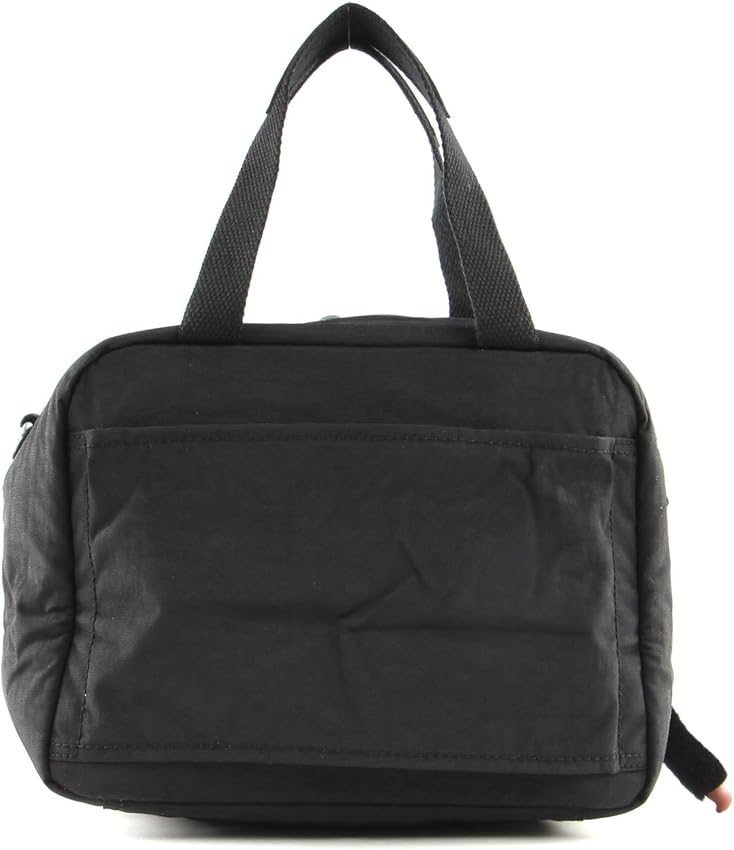 Detalle de Kipling Miyo Lonchera Grande 👜 Negra para oficina y escolar