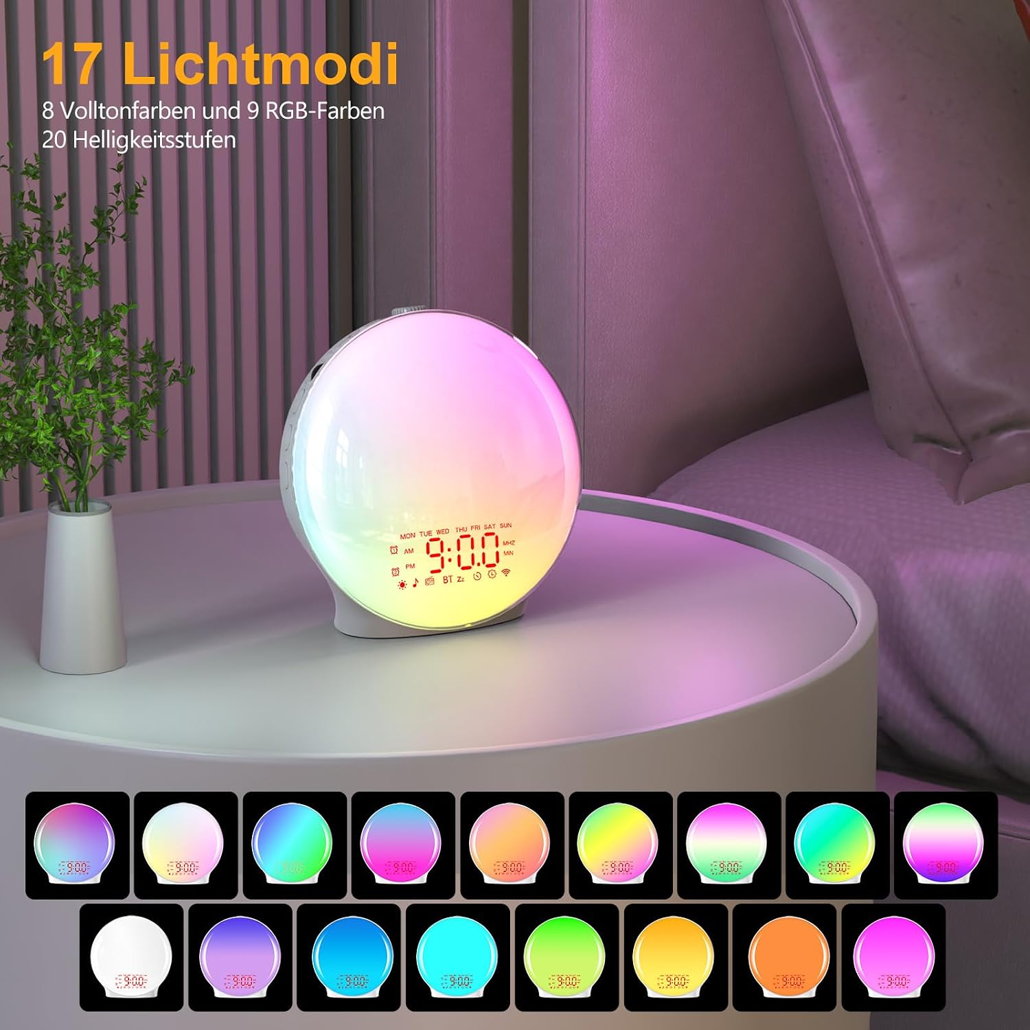 Thumbnail 3 de Suright Bluetooth Lichtwecker Wake Up Light