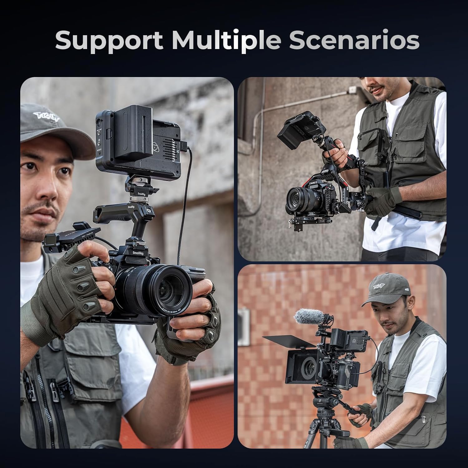 Detalle de SMALLRIG S1R II Cage für Panasonic LUMIX S1 II/S1R II/S5 II/S5 IIX/G9 II mit integrierter Arca-Schnellwechselplatte