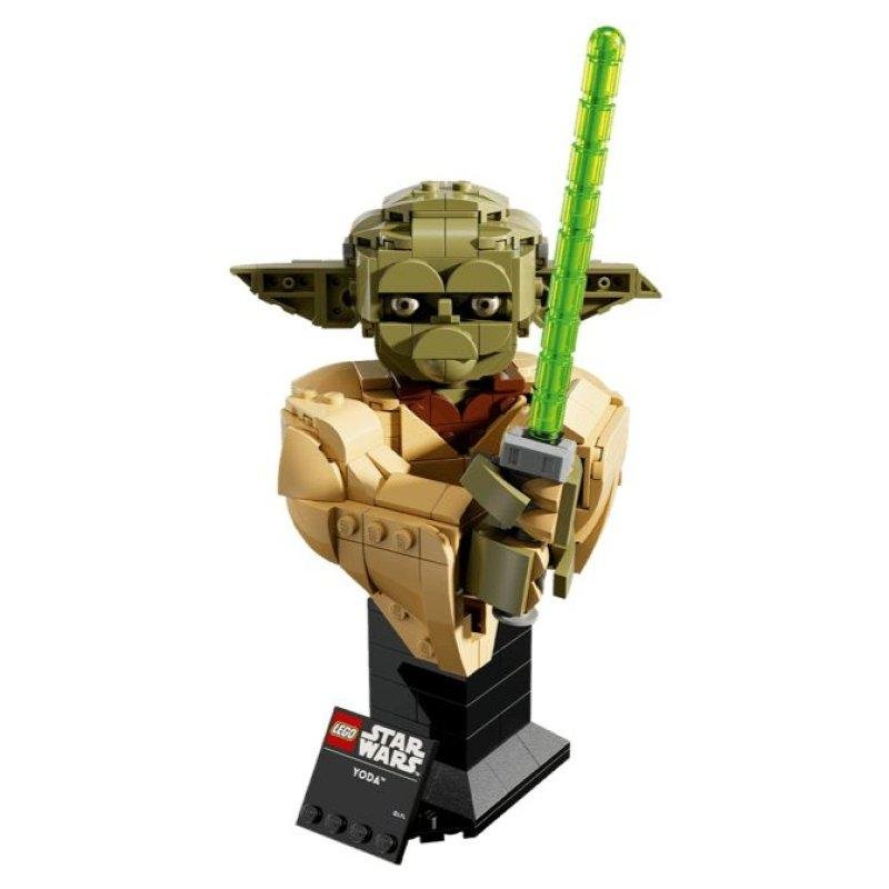 Detalle de LEGO Star Wars Busto de Yoda 75438 — 399 piezas