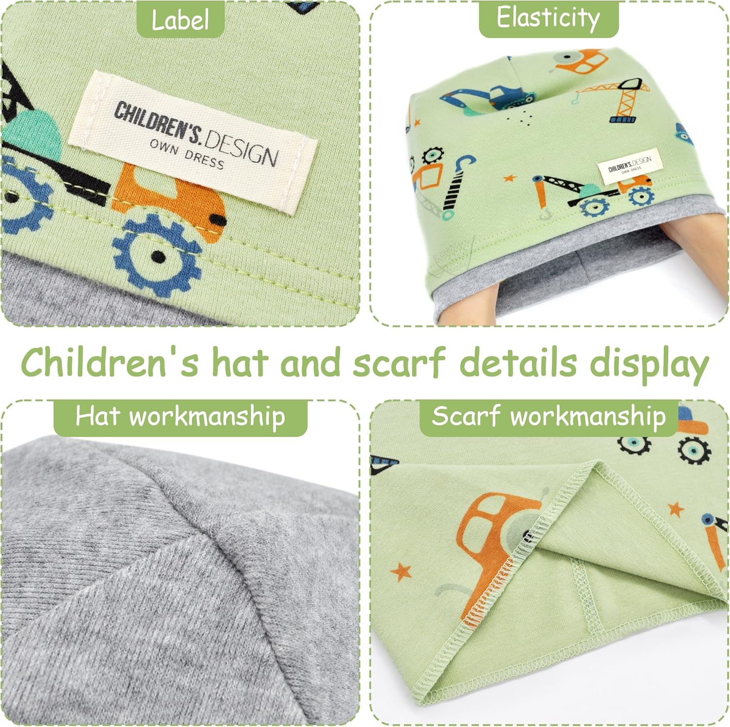 Thumbnail 2 de beifon Beanie Mütze & Loop Schal Set