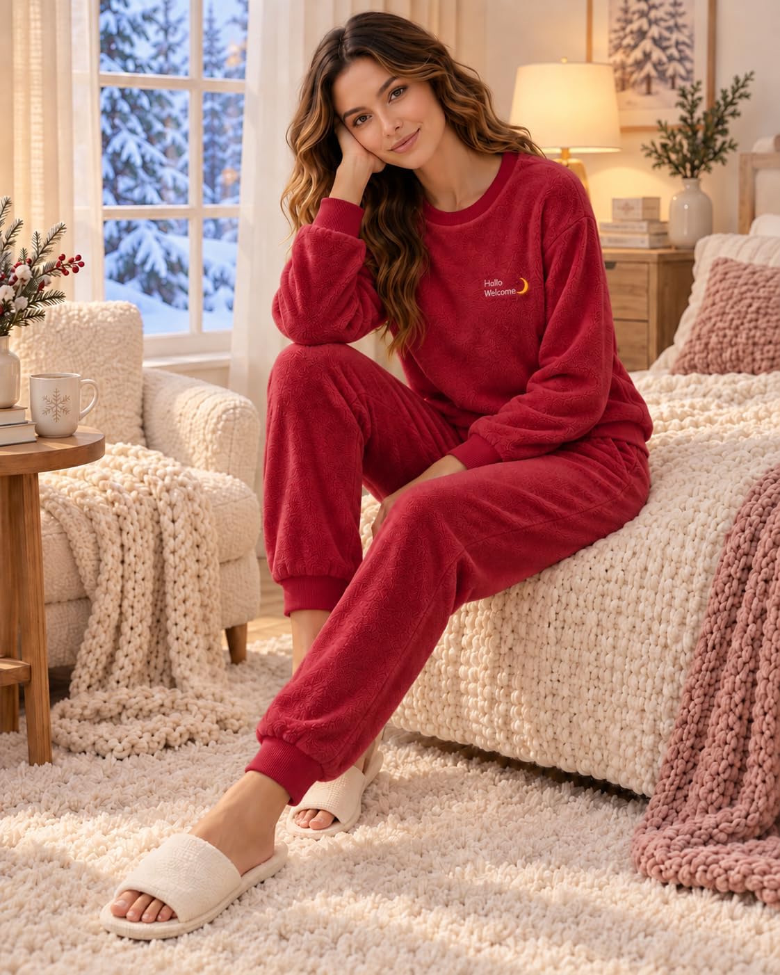 Detalle de Women's Fleece Pajama Set