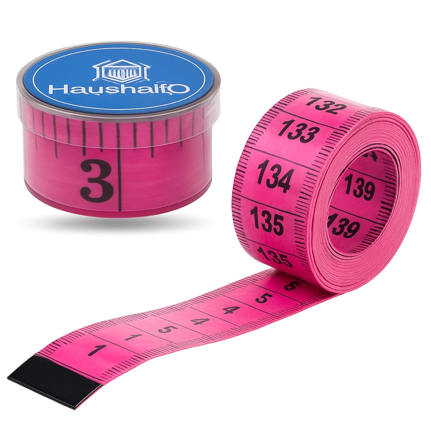 Detalle de HaushaltO 4262521265474 kleermakersmeetlint 150 cm, cm en inch, roze