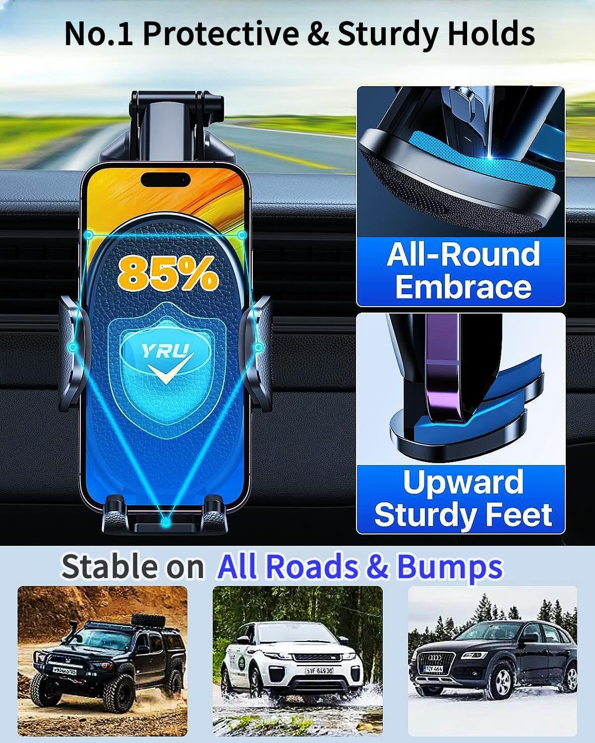 Thumbnail 5 de YRU Upgraded Car Phone Holder 360°