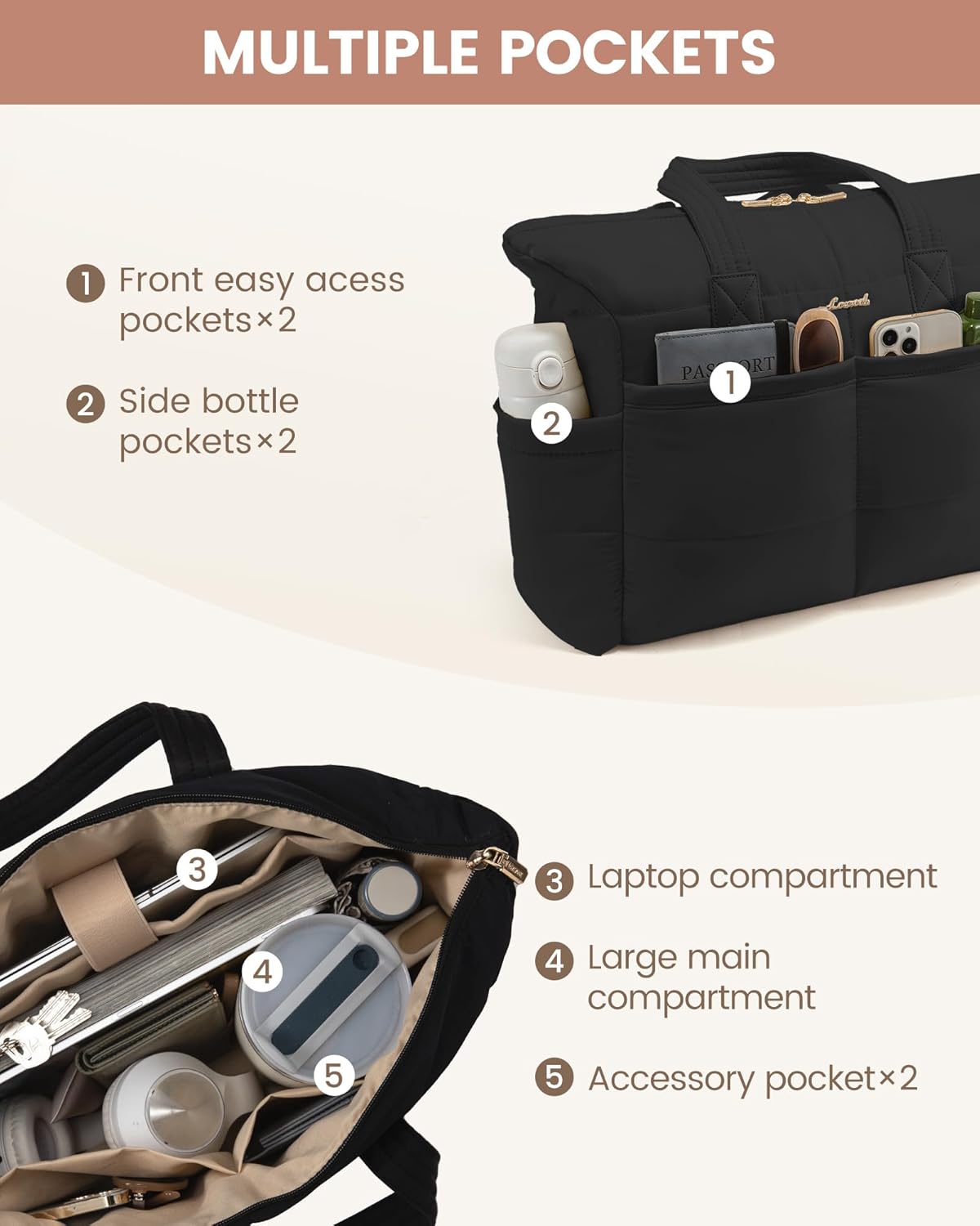 Thumbnail 4 de LOVEVOOK Handtasche 15,6 Zoll 👜