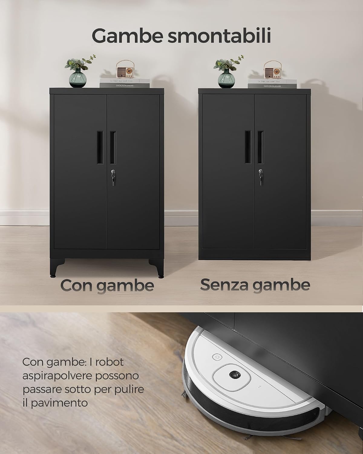 Thumbnail 6 de SONGMICS OMC012B01 Armadietto in Metallo 40x60x90 cm
