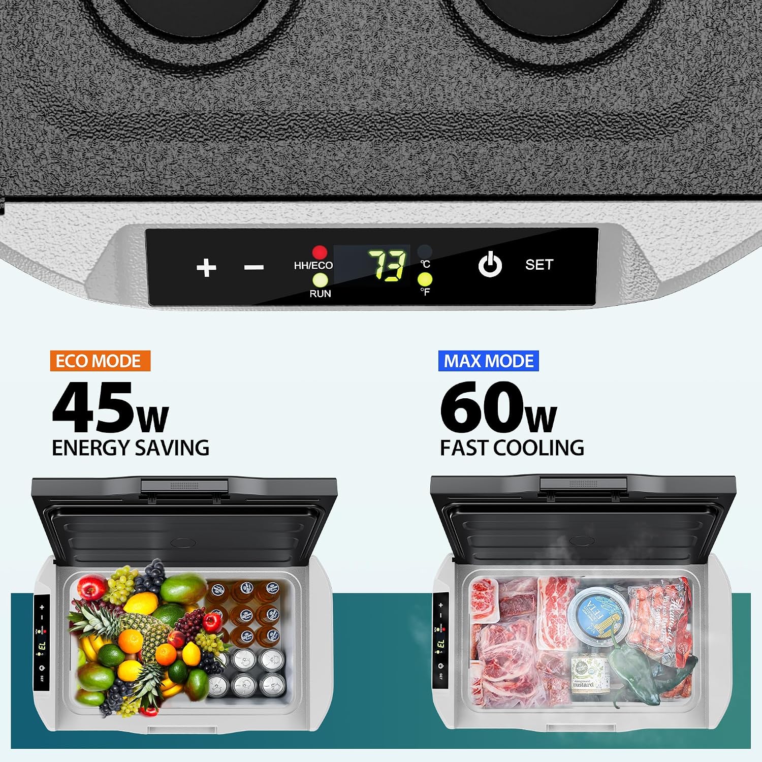 Detalle de EUHOMY ZBD-30 12V Portable Compressor Fridge, 30L, -4°F to 68°F