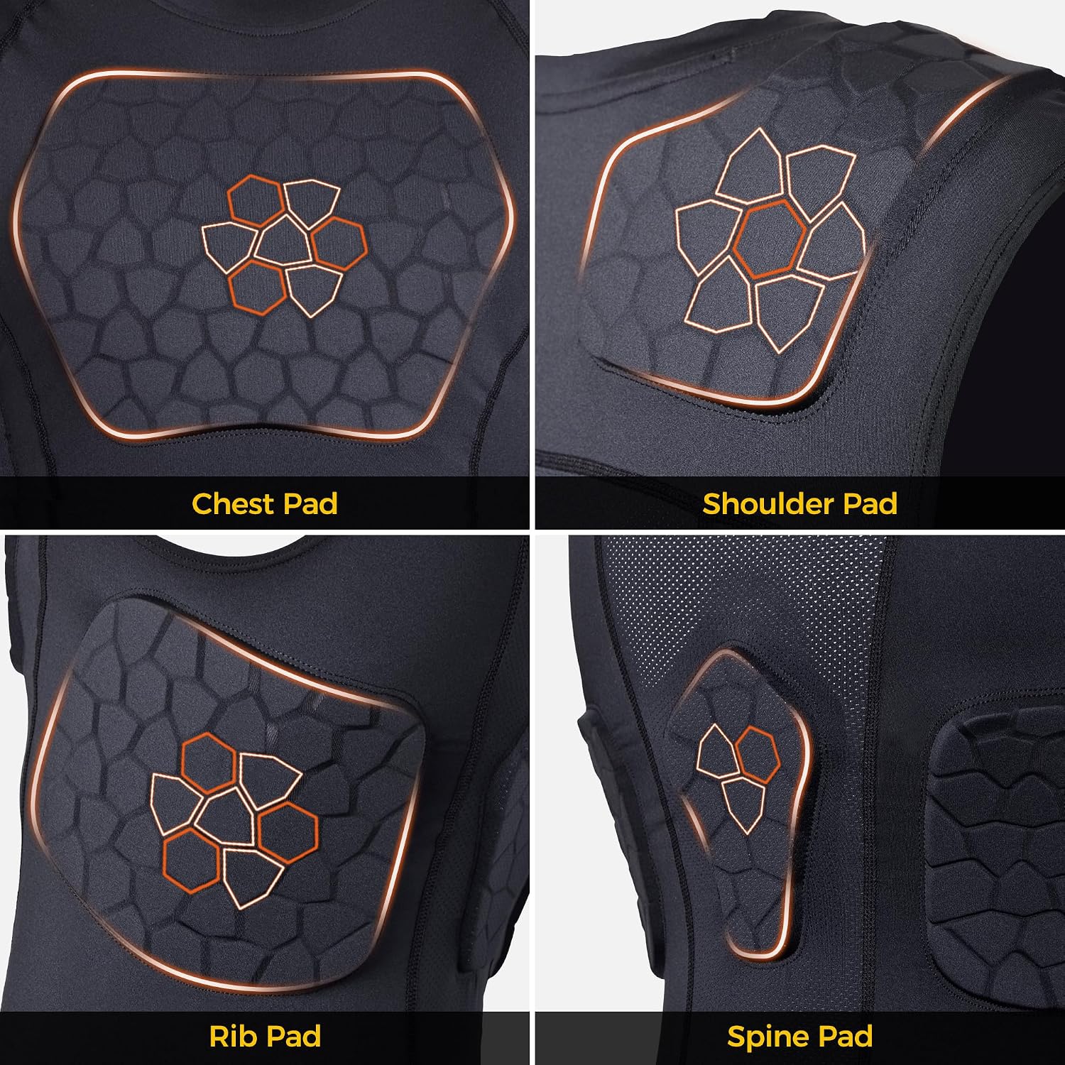 Detalle 2 de COOLOMG Padded Football Shirt