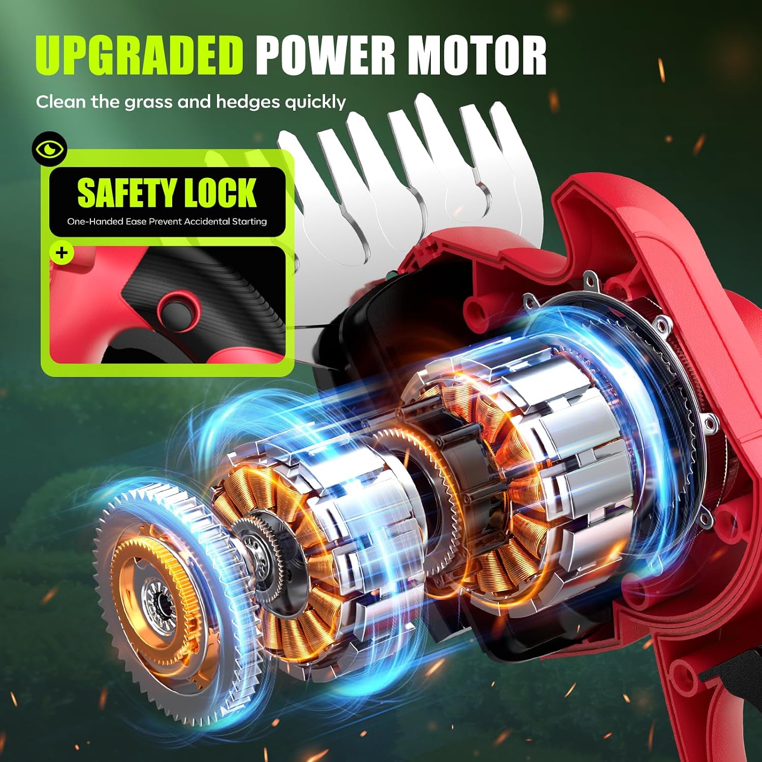 Detalle 2 de Supleap Cordless Hedge Trimmer 600W