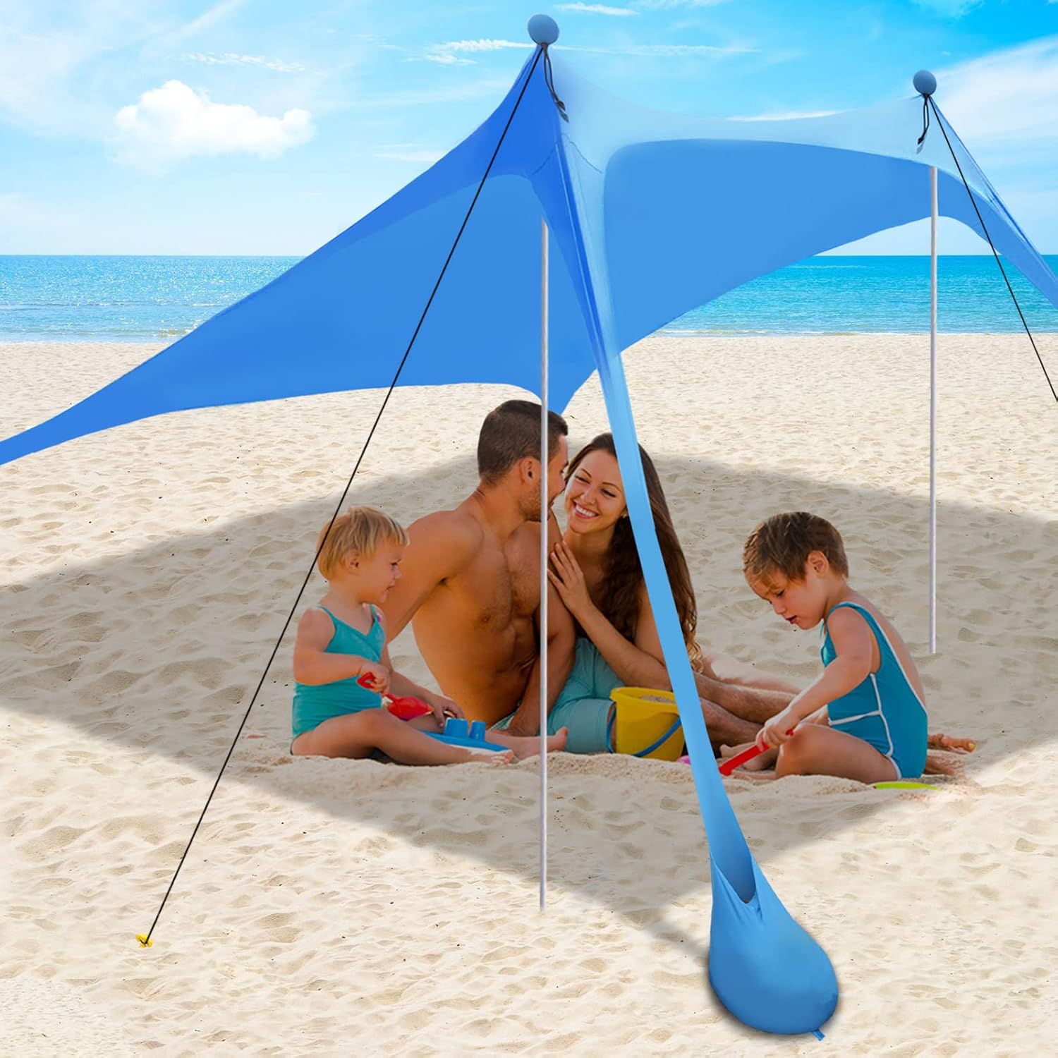 Detalle de Beach Canopy Tent Sun Shade with UPF 50+ UV Protection