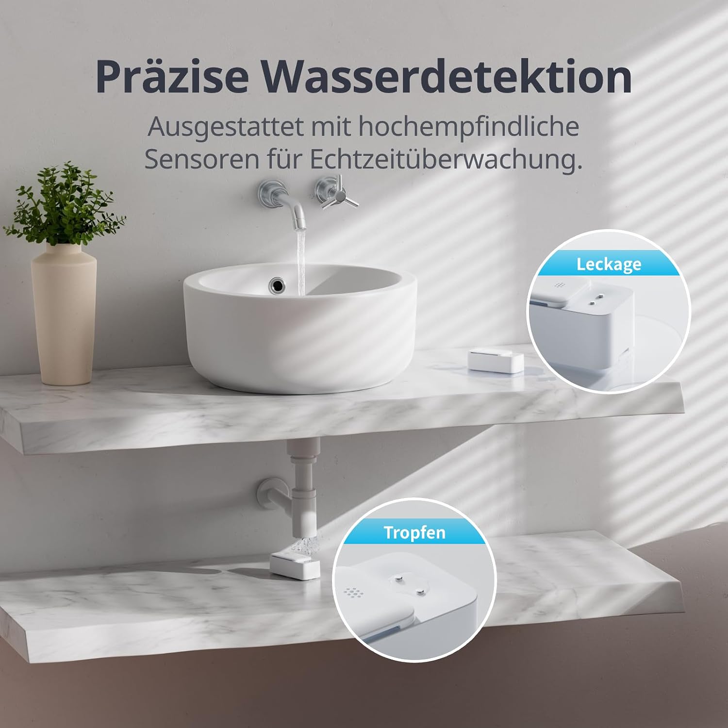 Detalle 2 de SwitchBot WLAN Wassermelder 3er Pack