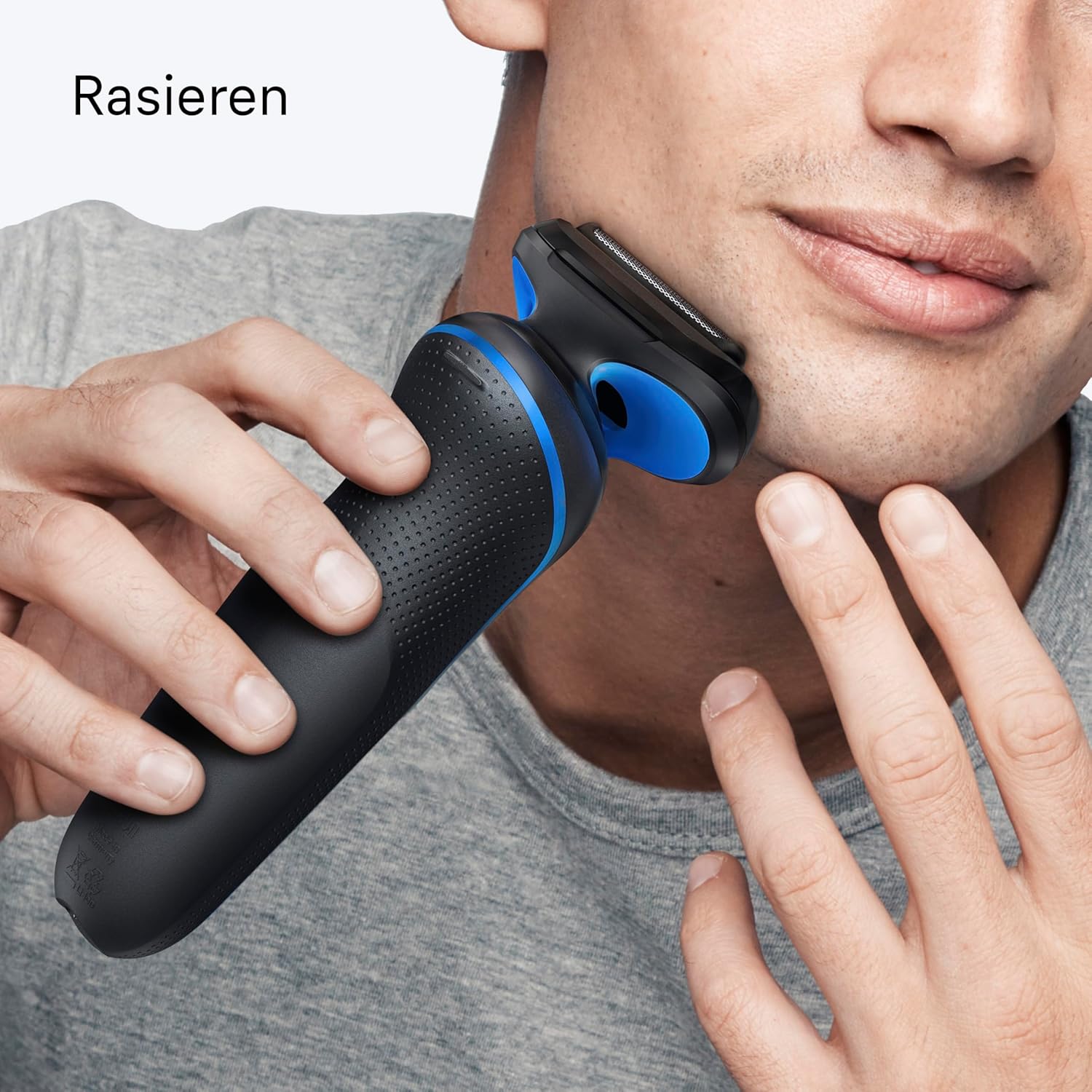 Thumbnail 4 de Braun Series 5 52-B7000cc Herren-Elektrorasierer mit SmartCare-Reinigungsstation, nass & trocken, Turbo/Standard, blau