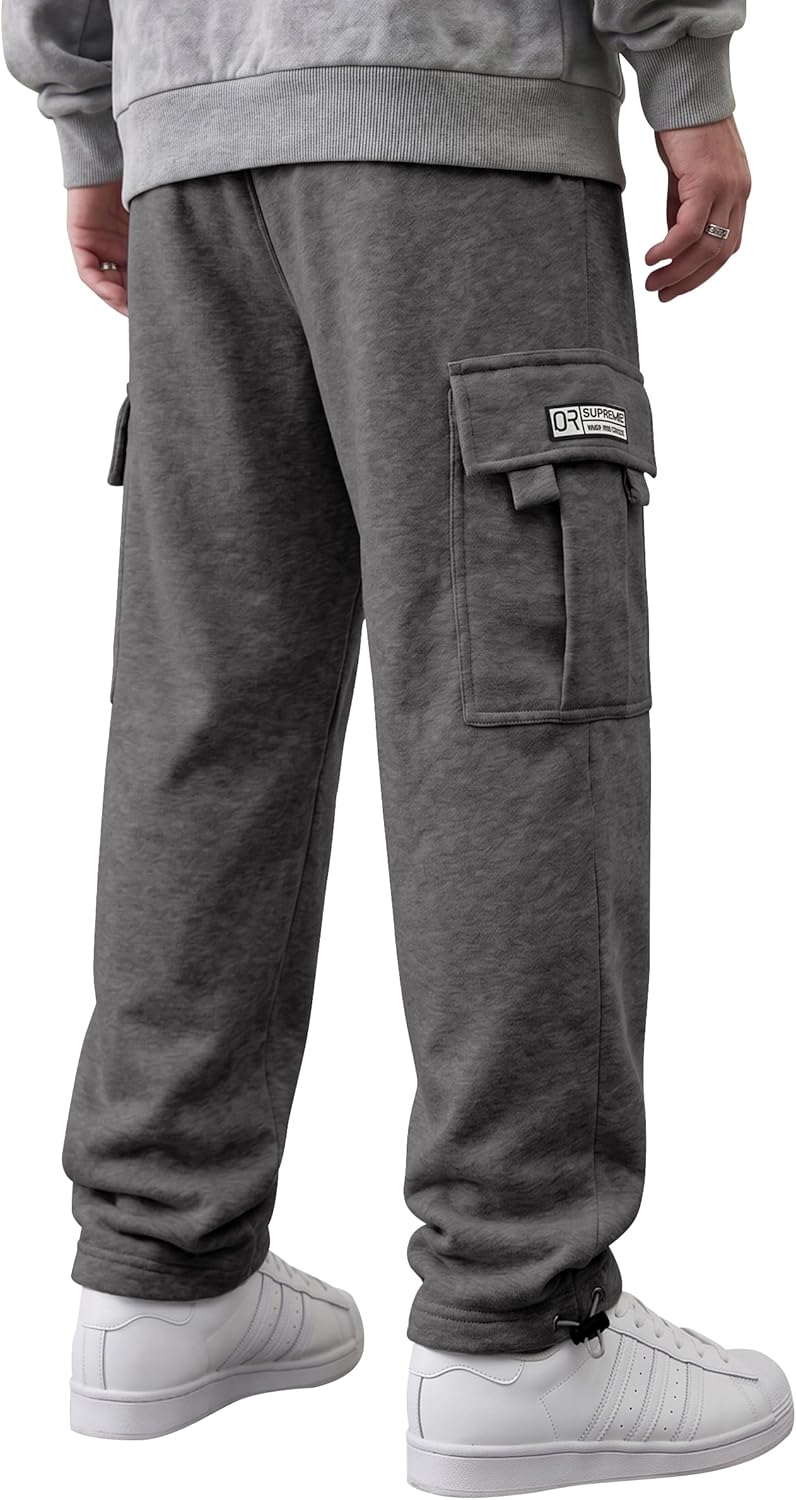 Thumbnail 3 de HUNGSON Mens Cargo Sweatpants: Comfortable Casual Meets Rugged Utility