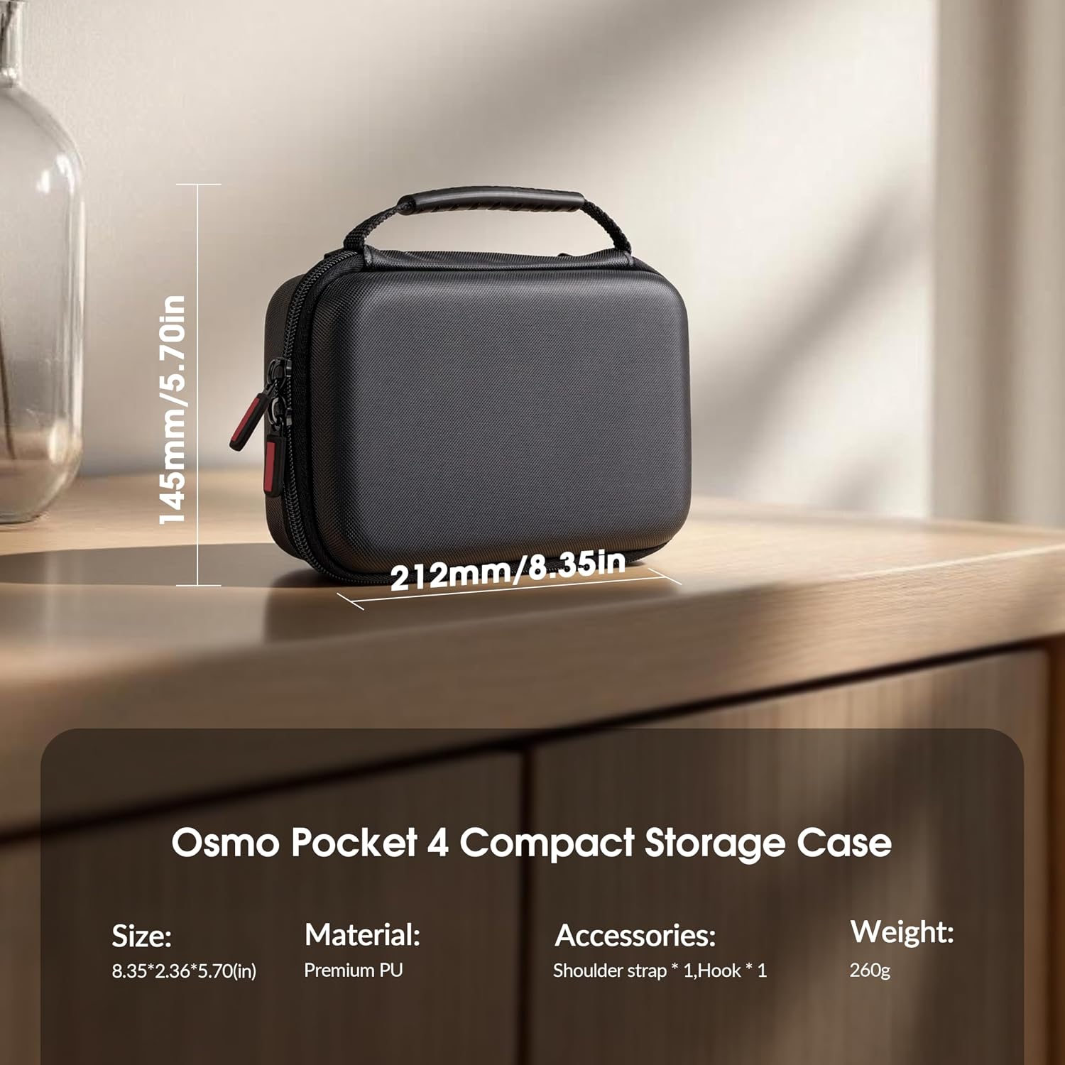 Thumbnail 6 de STARTRC PHOTO Schutztasche für DJI Osmo Pocket 4 Kreativ Combo – PU Tragetasche mit Stoßschutz und Tragegriff