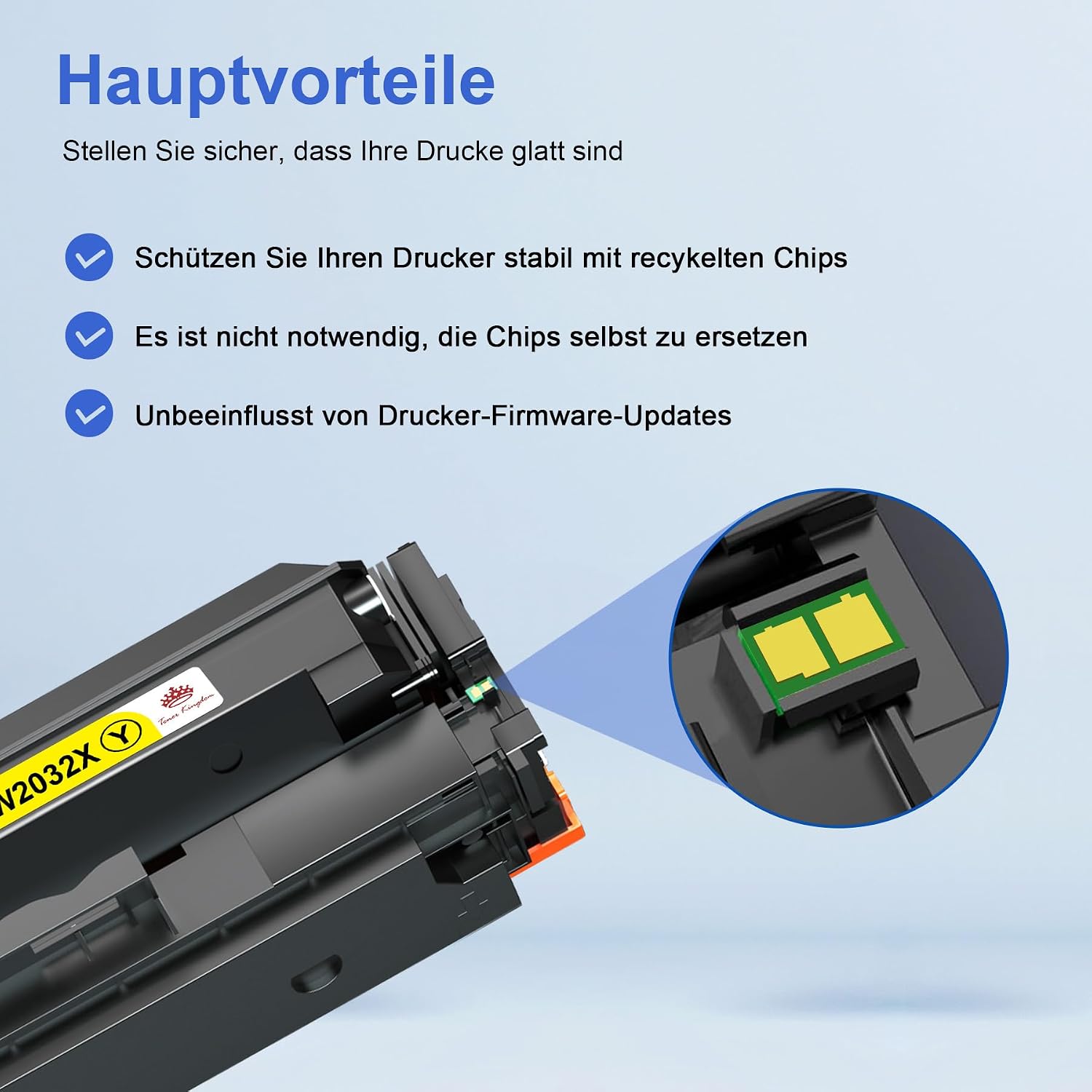 Detalle 2 de Toner Kingdom 415X Multipack für HP Color LaserJet Pro M479fdw/M454dw – 4er-Pack mit Chip