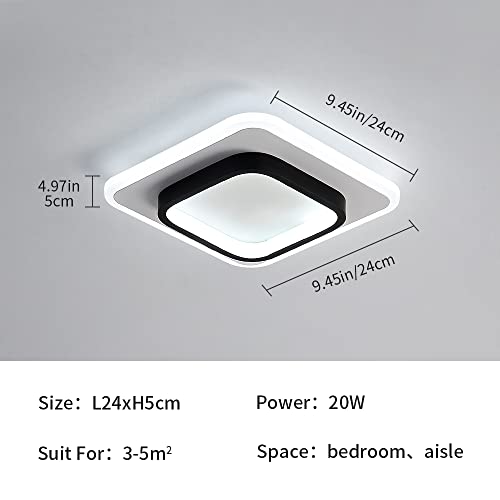 Detalle de DELIPOP Lámpara de Techo LED 21W 2350LM Cuadrada 24 cm, 6500K
