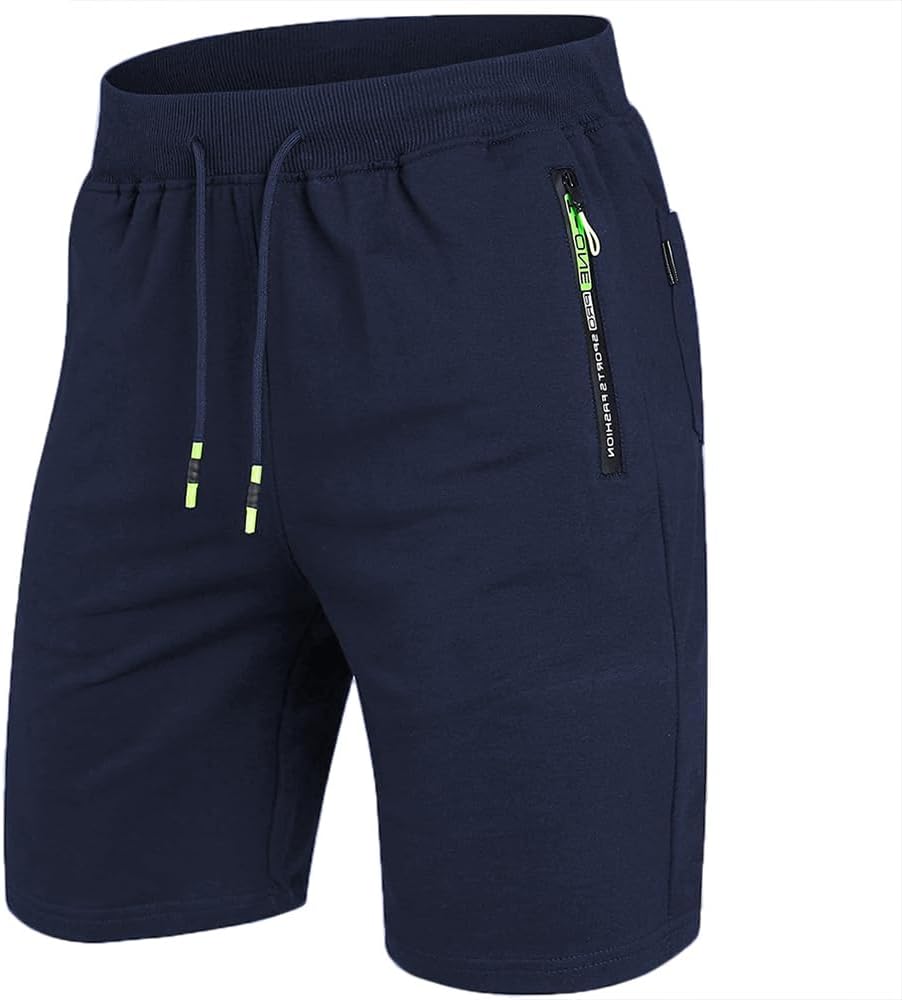 Detalle de ZOXOZ Kurze Hosen Herren – Sommer-Baumwollshorts mit Reißverschluss-Taschen