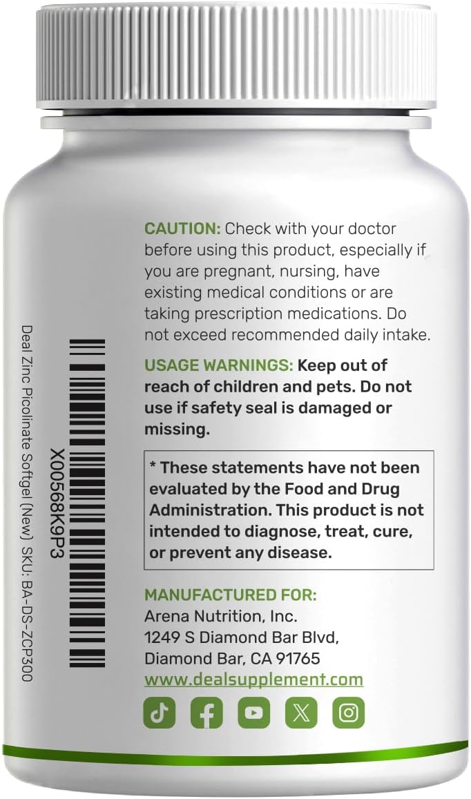 Thumbnail 6 de Zinc Picolinate Supplement 50 mg