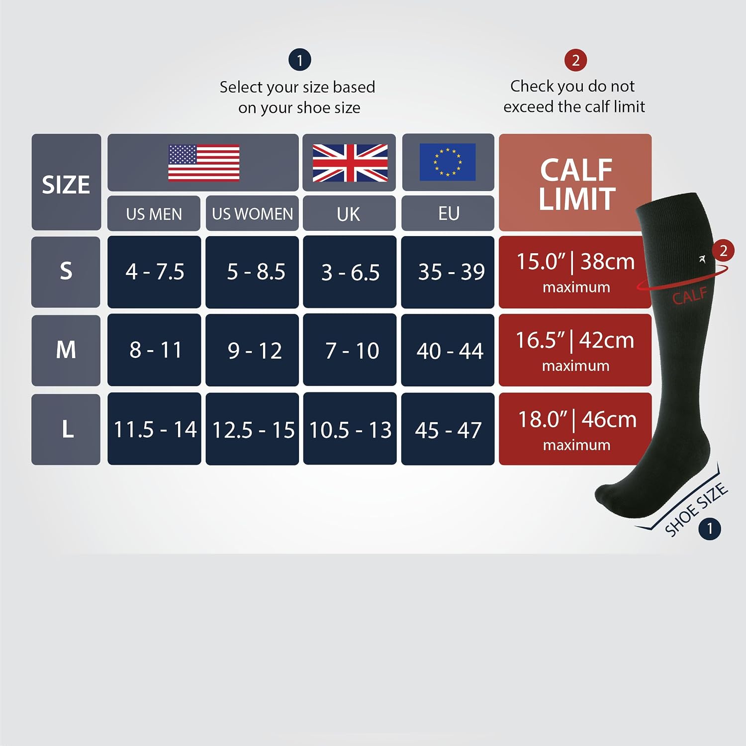 Detalle de Rymora Compression Socks for Men and Women – Sports, Running, Work & Flights