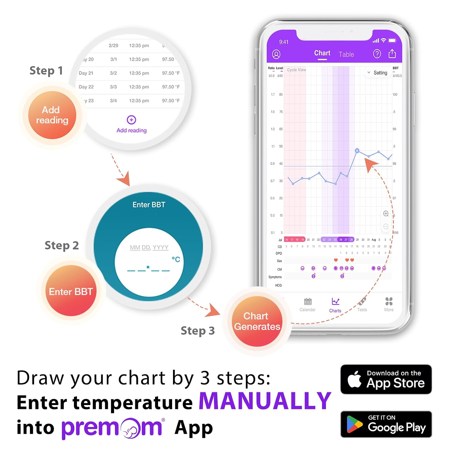 Thumbnail 3 de Easy@Home DMT-3018 basal thermometer 0.01°C accuracy 🌡