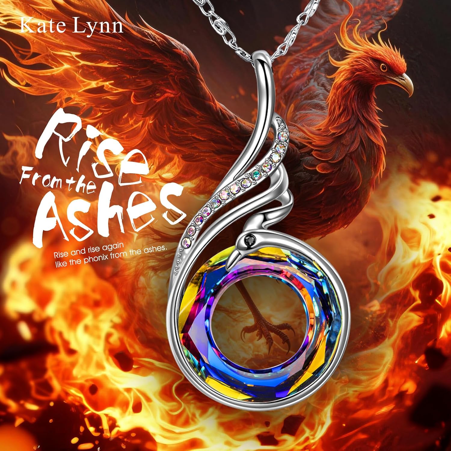 Detalle de Kate Lynn Phoenix Pendant Necklace, 18-Inch Chain