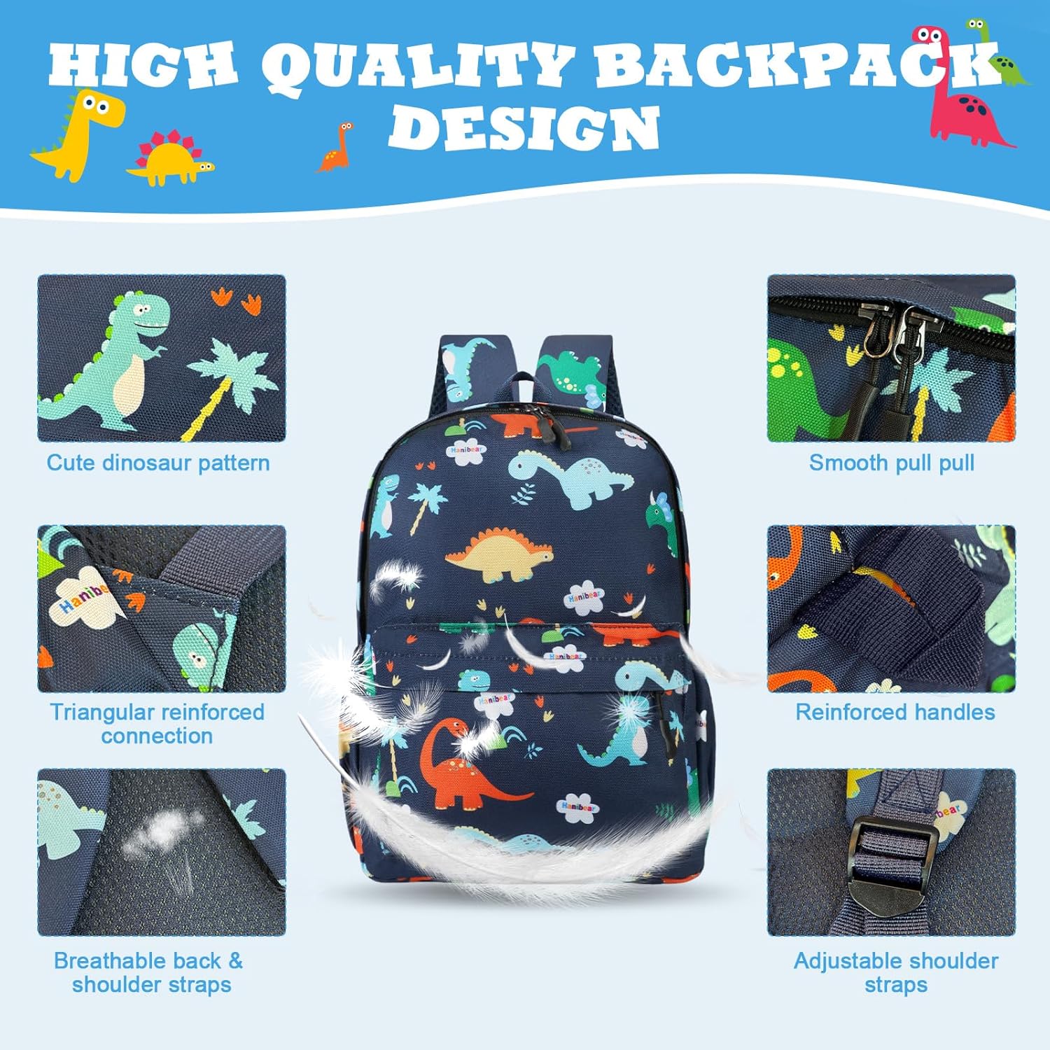Thumbnail 4 de Aucuu Sac à Dos Enfant dinosaure 33 cm