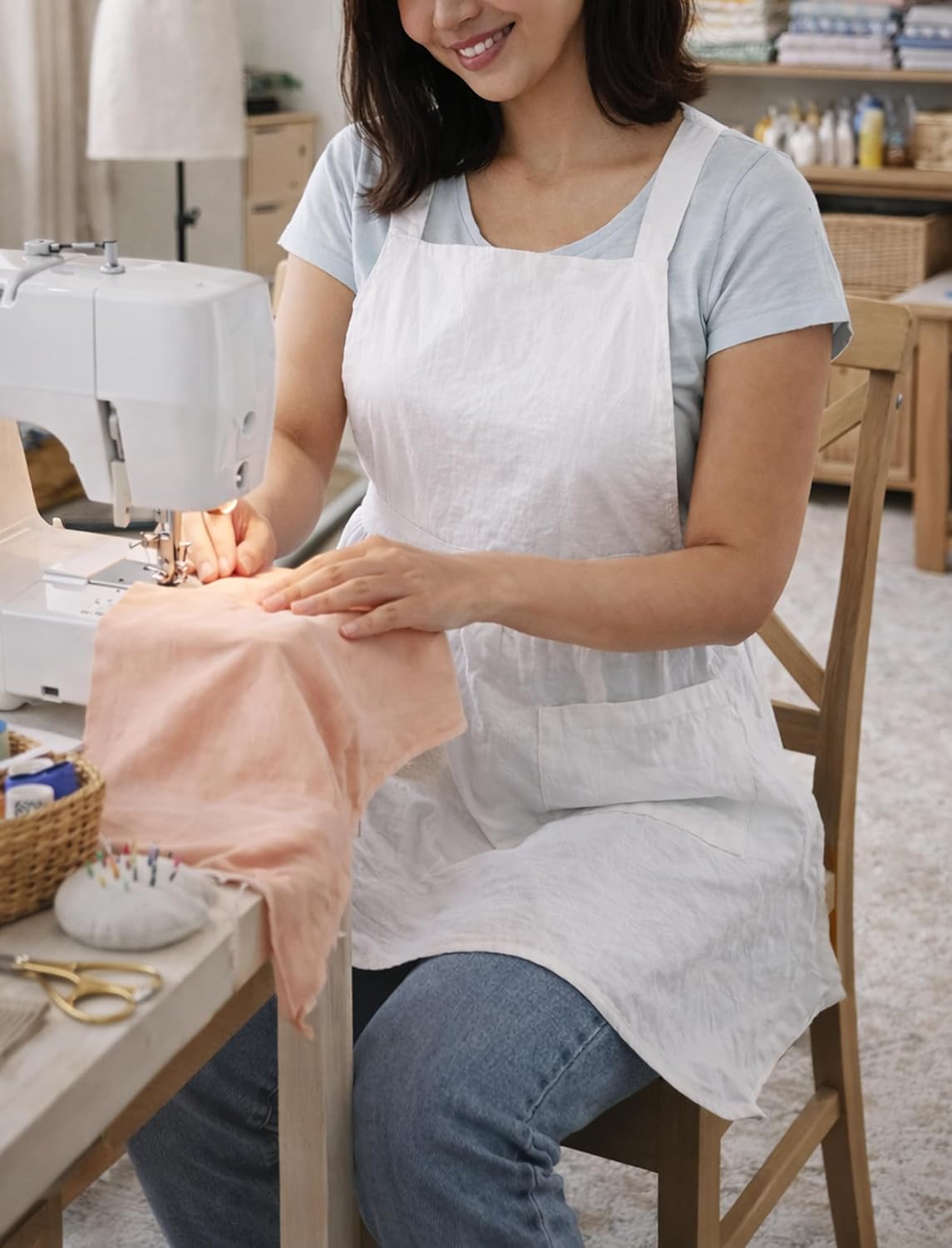 Detalle de Pinknoke Pinafore Apron, Cotton Blend