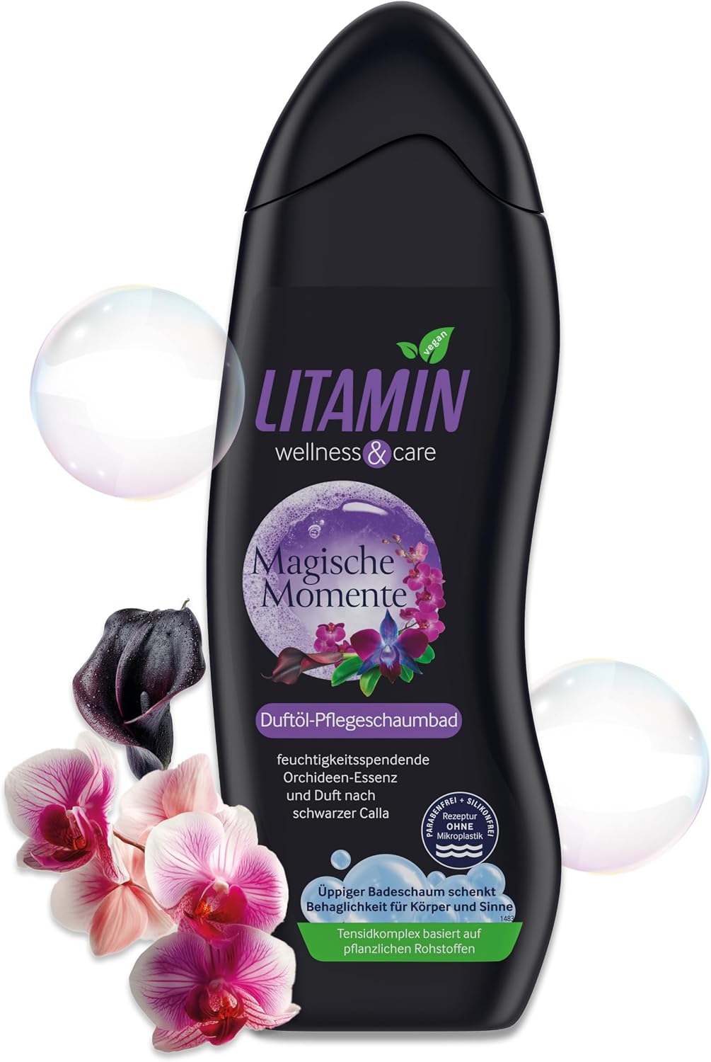 Detalle de Litamin Moments Magic Moments schuimbad met orchideeënextract, 750 ml