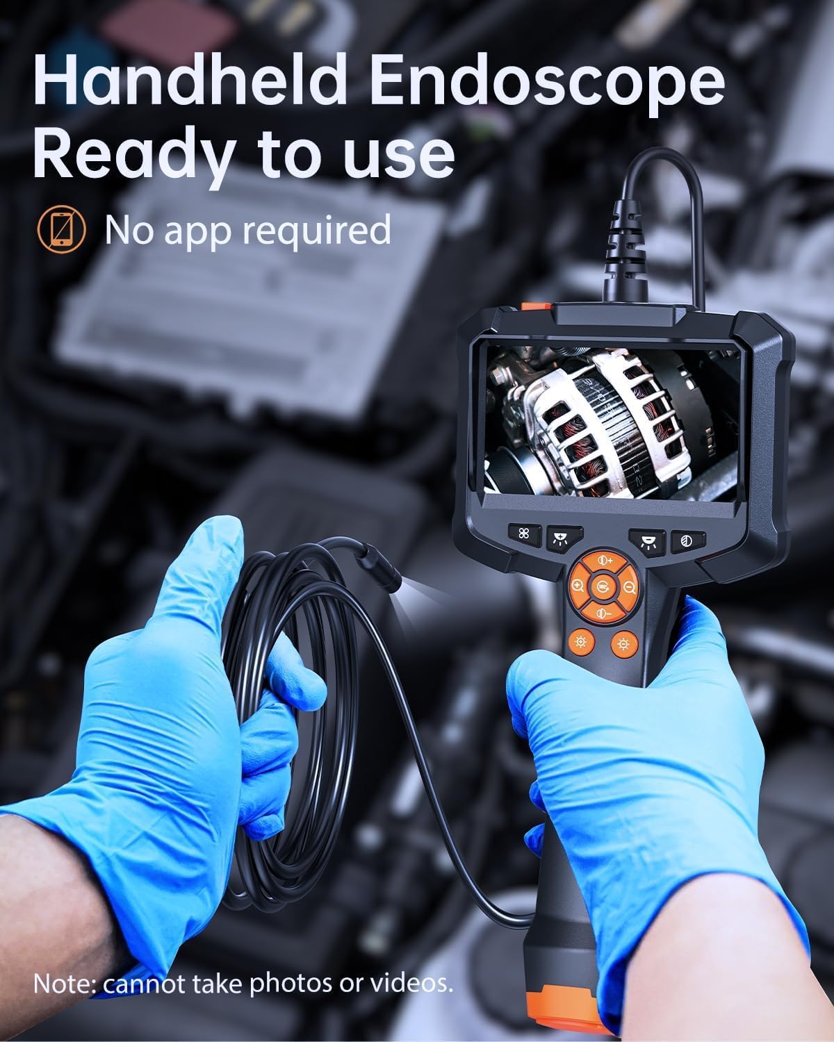 Thumbnail 5 de AOPICK 4.3-inch IPS Borescope with 8 LEDs, 8mm IP67 Waterproof Endoscope and 20M Semi-Rigid Cable