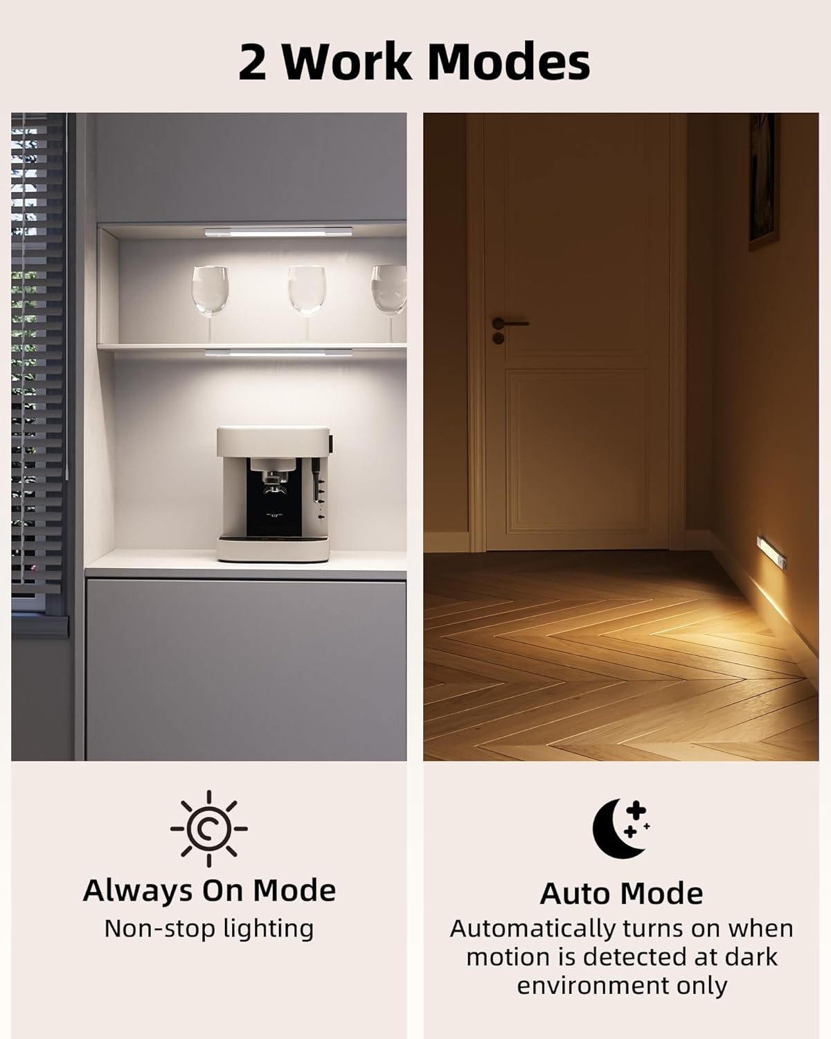 Thumbnail 5 de EZVALO 3 Pack 11.8 inch Under Cabinet Kitchen Lights with Motion Sensor (rechargeable, dimmable, 3 colour temps)