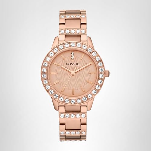 Thumbnail 6 de Fossil Watch for Women Jesse: 34mm Rose Gold Stainless Steel with Crystal Accents (ES3020)