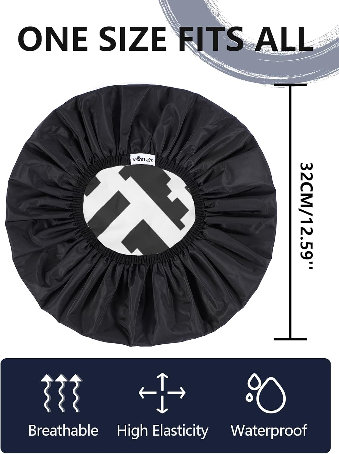 Detalle 1 de Years calm YC-GS-NY Reusable Men’s Shower Cap, Waterproof Dual-Layer