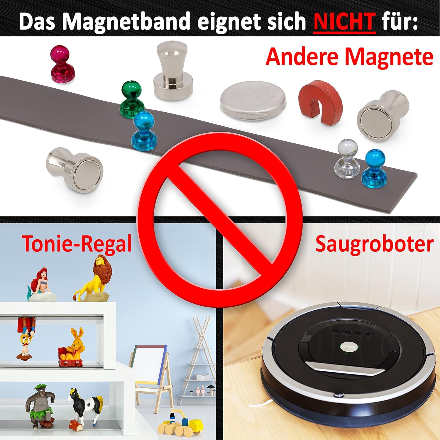 Thumbnail 5 de REORDA Magnetband A B (EXTRA STARKER MARKEN-KLEBER) selbstklebend – Magnetstreifen für Fliegengitter & Moskitonetze
