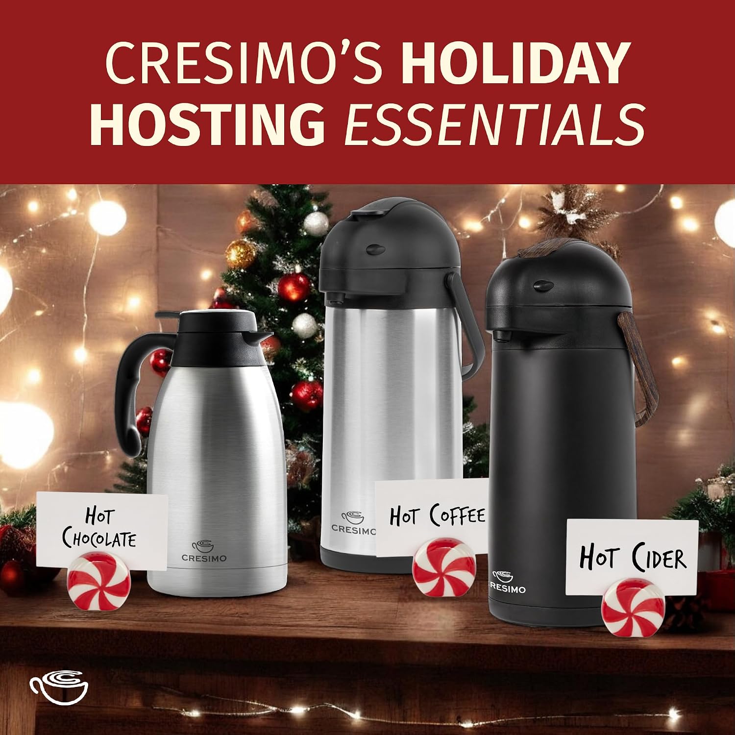 Thumbnail 6 de CRESIMO Airpot3L 3L Pump Airpot, Stainless Steel, 12-Hour Hot Retention
