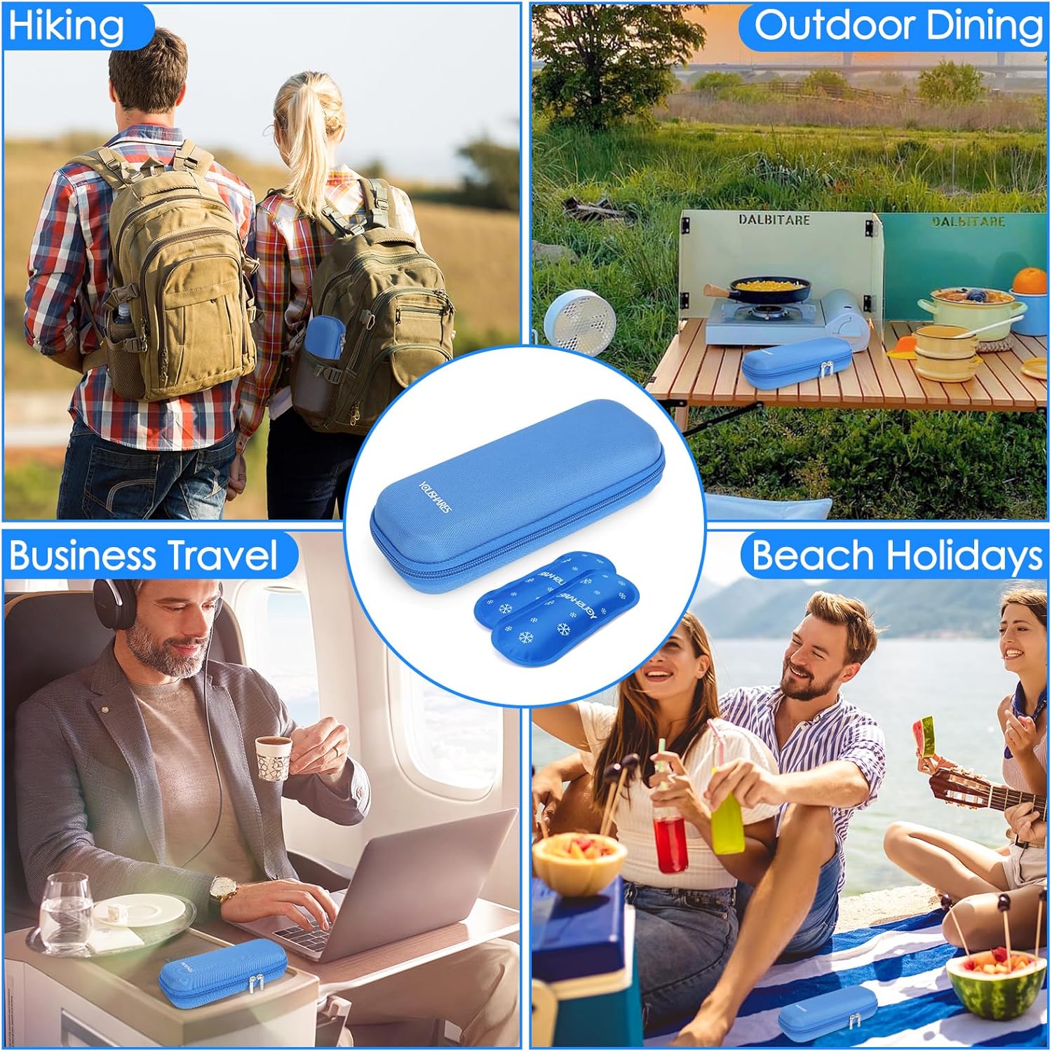 Thumbnail 6 de YOUSHARES Insulin Cooler Travel Case – Monjaro travel case with 2 Ice Packs for Diabetic Supplies